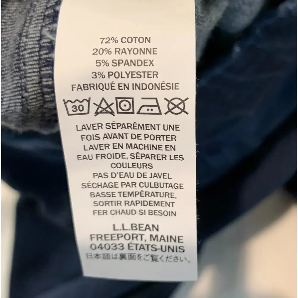 LL Bean Womens Classic Fit Superstretch Pull On Pants Petite Size 16P NEW 504396